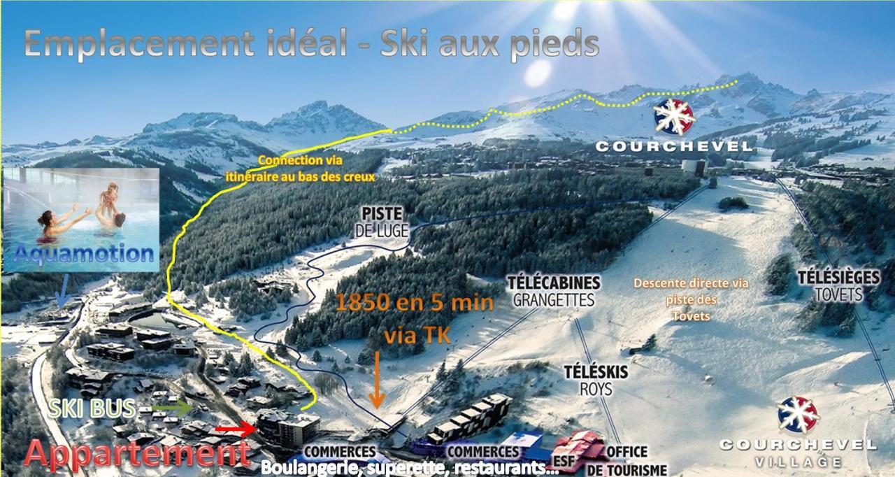 Courchevel 1550 - Veritable Ski Aux Pieds - Appartement Les Tovets T2 - 47M2 - 4P 외부 사진